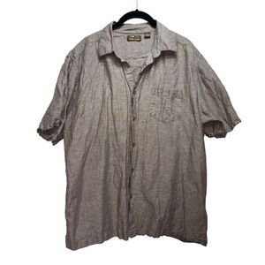 5 for $25🔥Cafe Luna Mocha Linen Blend Button Front Shirt Large